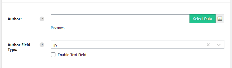 Import WP attachment template Author field mapped from the import file