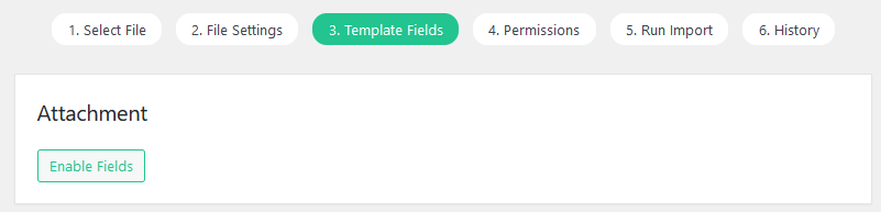 Import WP Attachment Fields section on the media importer template