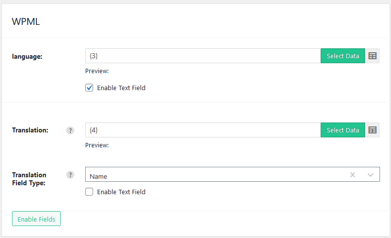 Import WP WPML section for assigning a language to imported posts