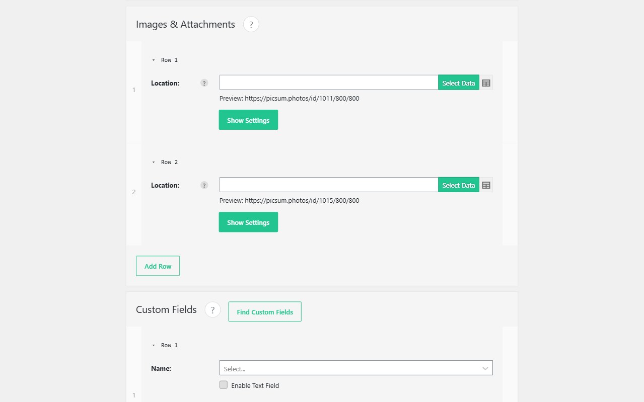 Import WP Images and Attachments rows mapping remote product image URLs from a CSV.
