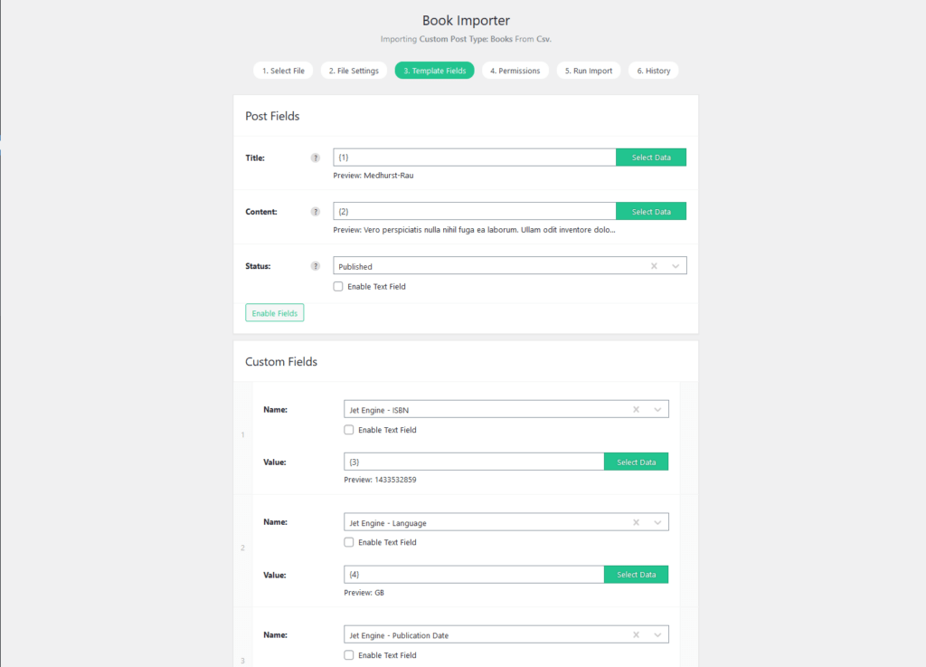 Select Custom Post Type fields when importing to JetEngine