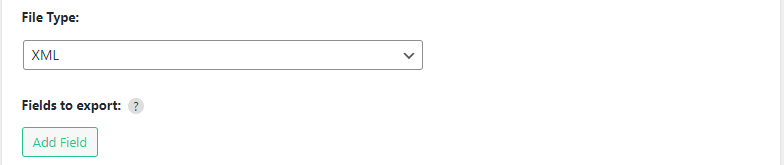 Choosing export file type - Import WP